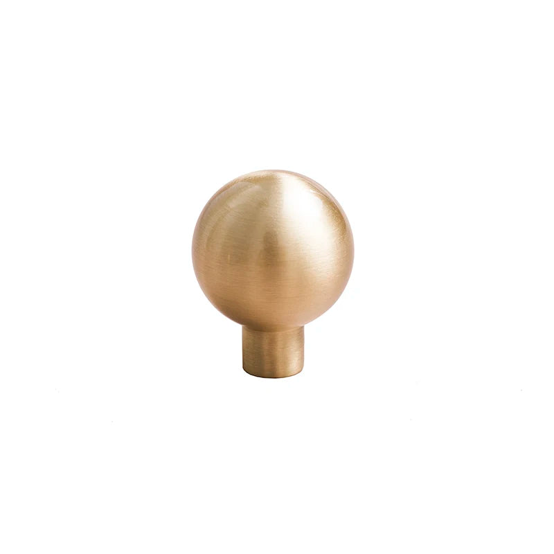 The Simplest Knob and Handle Gold Round handle French Nordic drawer pull Cabinet door knobs Solid brass Decor Hardware