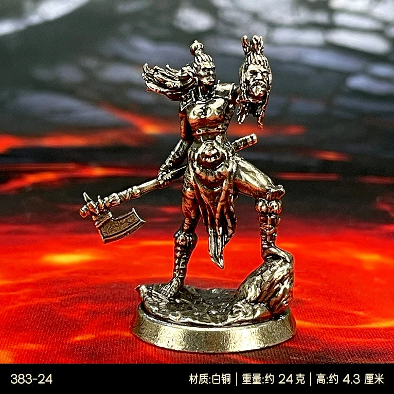 Brass War Chess Figurine Set — Painted Fantasy Miniatures