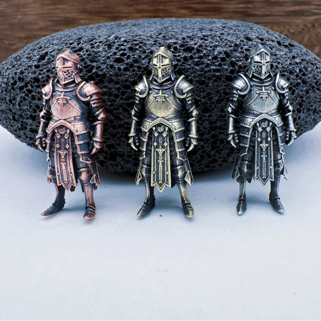 Templar Knight Brass Knife Bead — Medieval EDC Paracord Charm