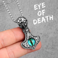 Evil Eye Skull Necklace — Gothic Punk Stainless Steel Pendant
