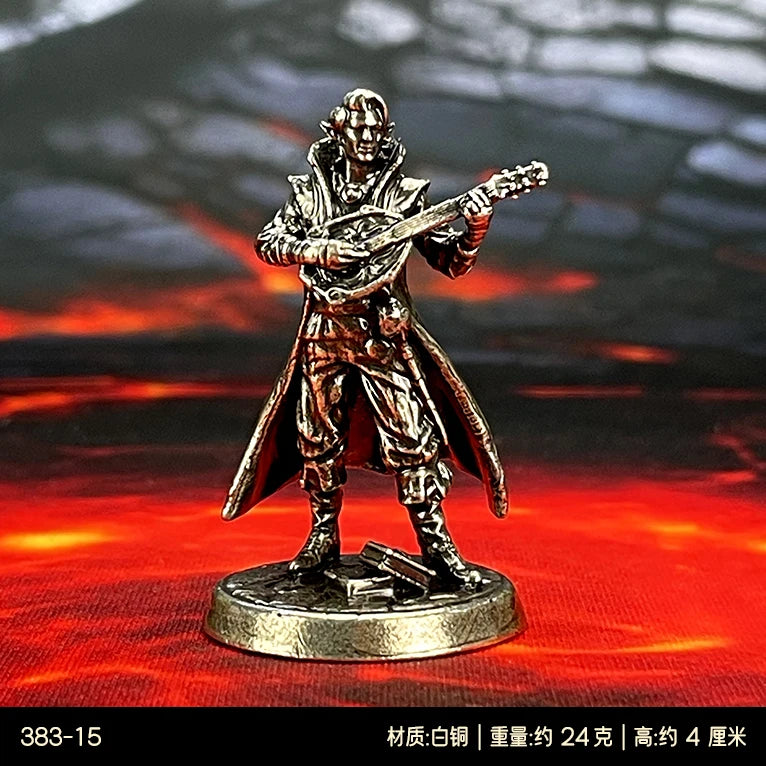 Brass War Chess Figurine Set — Painted Fantasy Miniatures