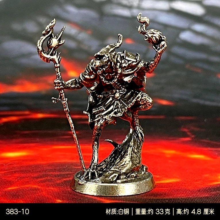 Brass War Chess Figurine Set — Painted Fantasy Miniatures