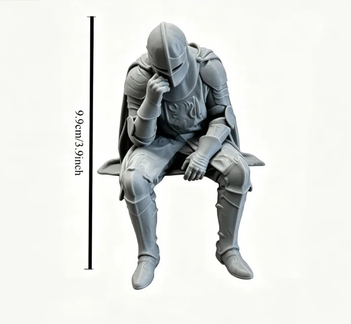Medieval Knight Figurine — Armor Warrior Statue for Home & Office