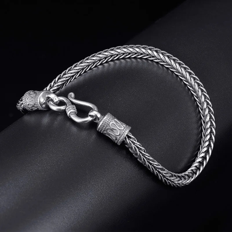 Sterling Silver Chain Bracelet — Vintage Luxury Jewelry for Men & Women