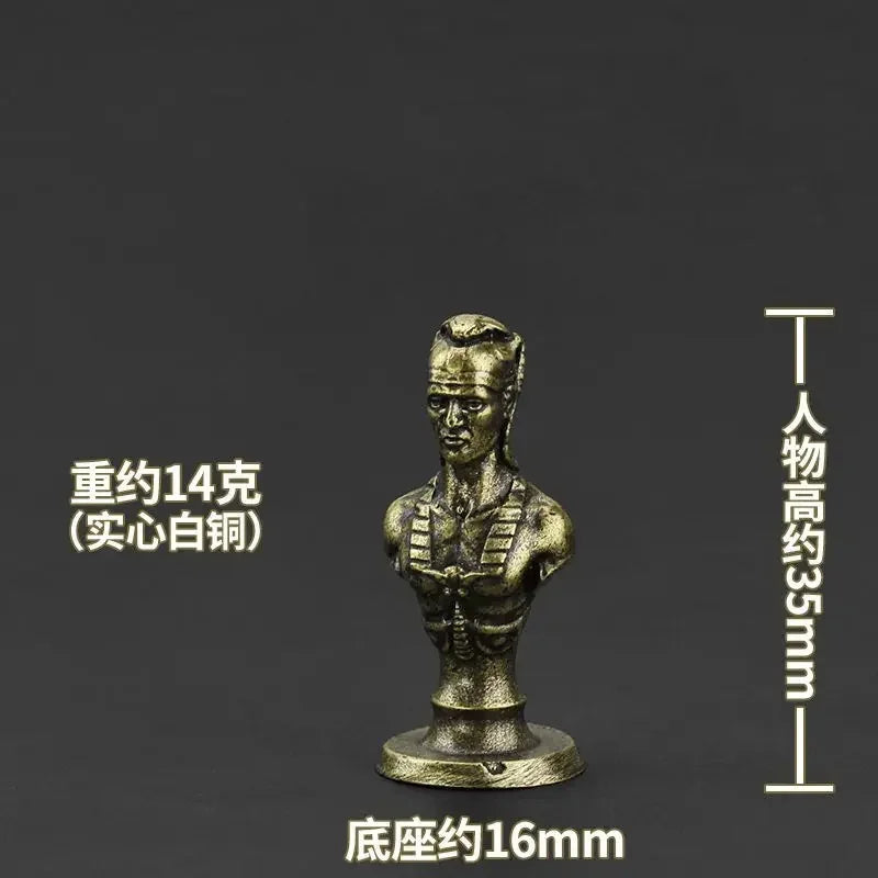 Ancient Egypt Chess Figurine Set — Brass Miniature Sculpture