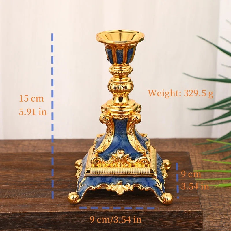 Vintage Metal Candlestick Holder — Elegant Single Taper Stand