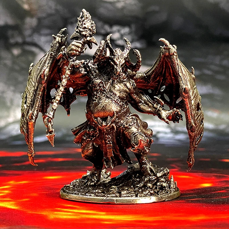 Brass War Chess Figurine Set — Painted Fantasy Miniatures