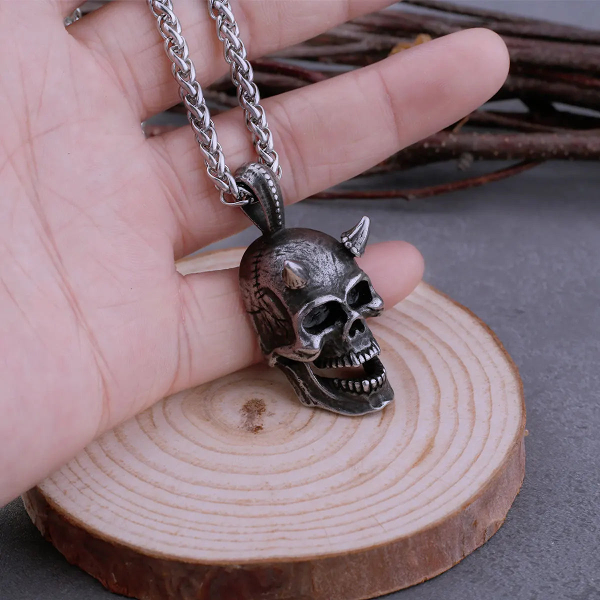 Devil Skull Gothic Pendant