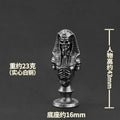 Brass Mini Figurine Creative Chess Miniatures Ancient Egypt King Queen Knight Rook and Pawn Character Sculpture Decoration Craft