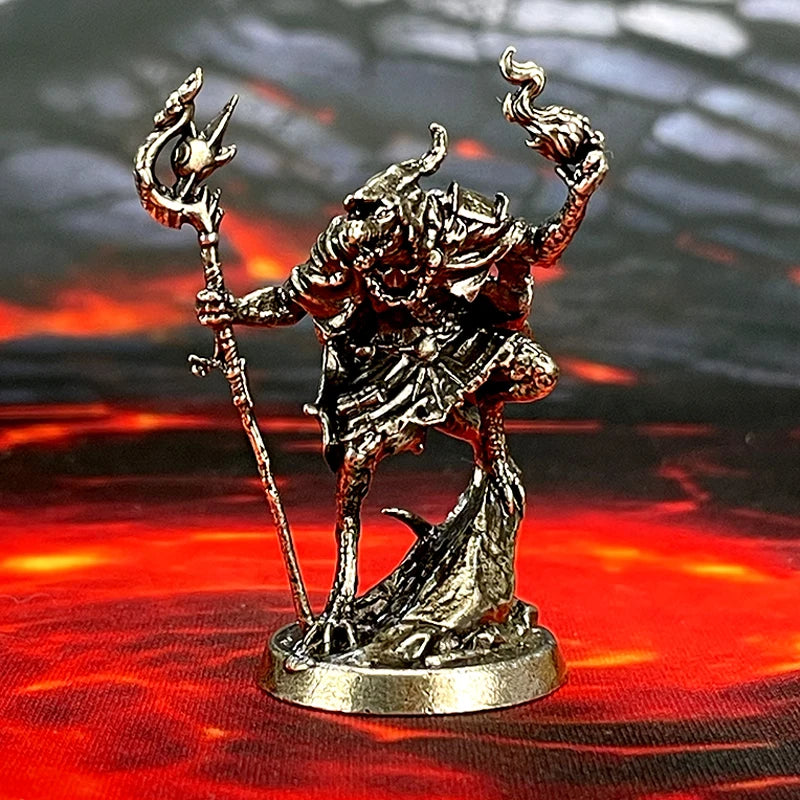 Brass War Chess Figurine Set — Painted Fantasy Miniatures