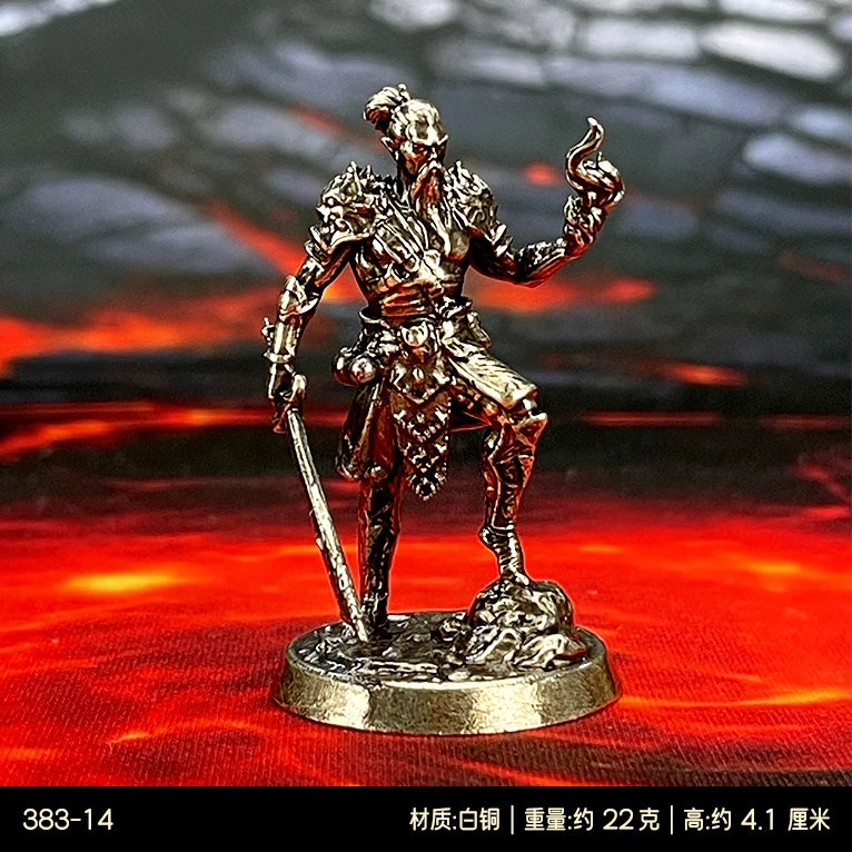 Brass War Chess Figurine Set — Painted Fantasy Miniatures