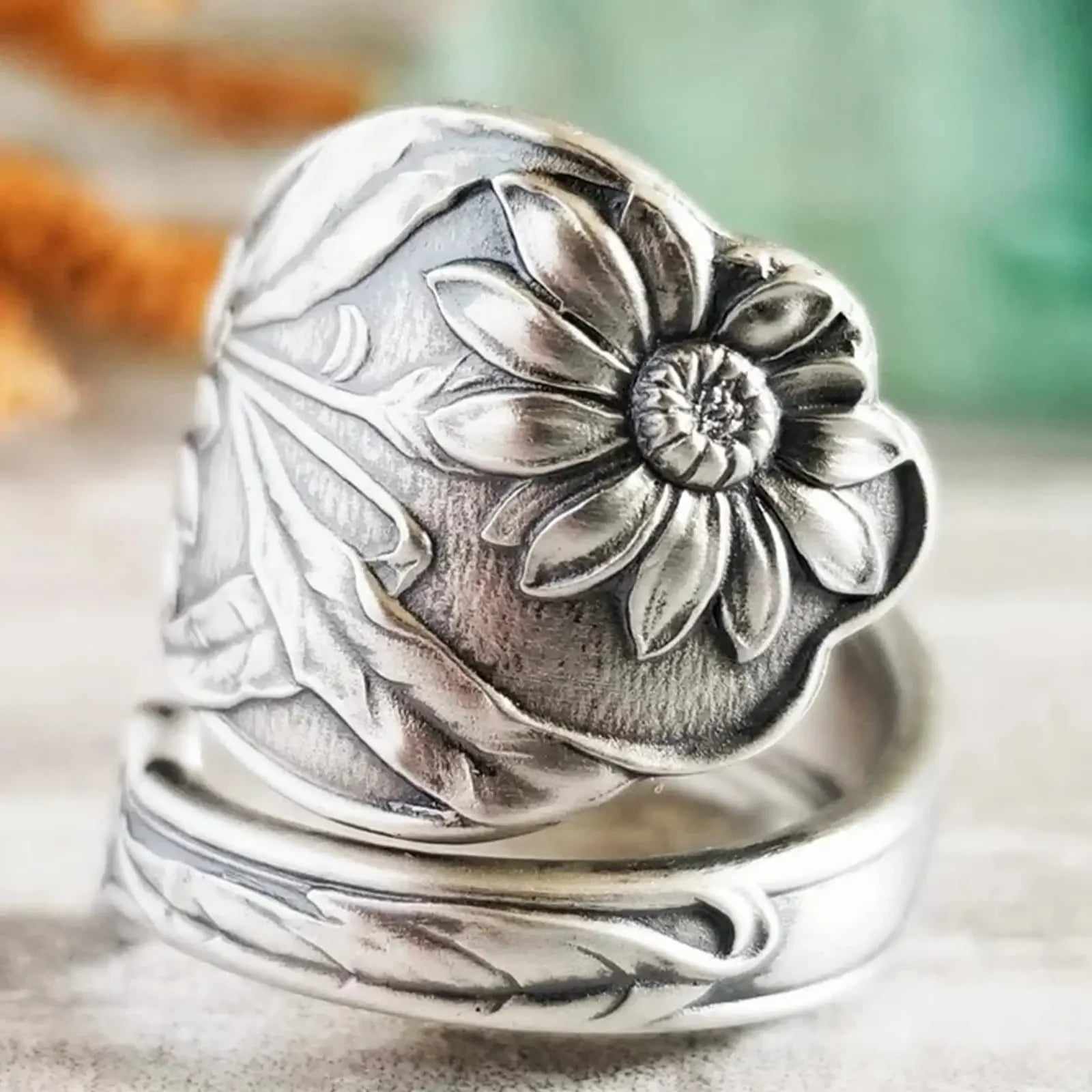 Butterfly Spoon Ring — Vintage Silver Adjustable Victorian Style Jewelry