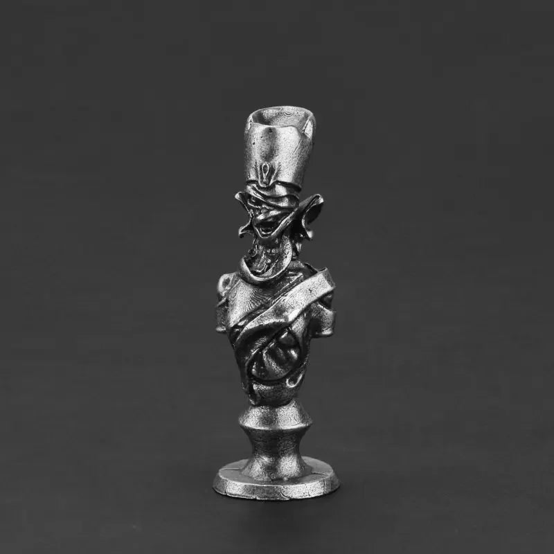 Brass Mini Figurine Creative Chess Miniatures Ancient Egypt King Queen Knight Rook and Pawn Character Sculpture Decoration Craft