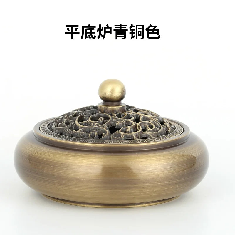 Brass Incense Burner — Vintage Coil Censer Home Decor
