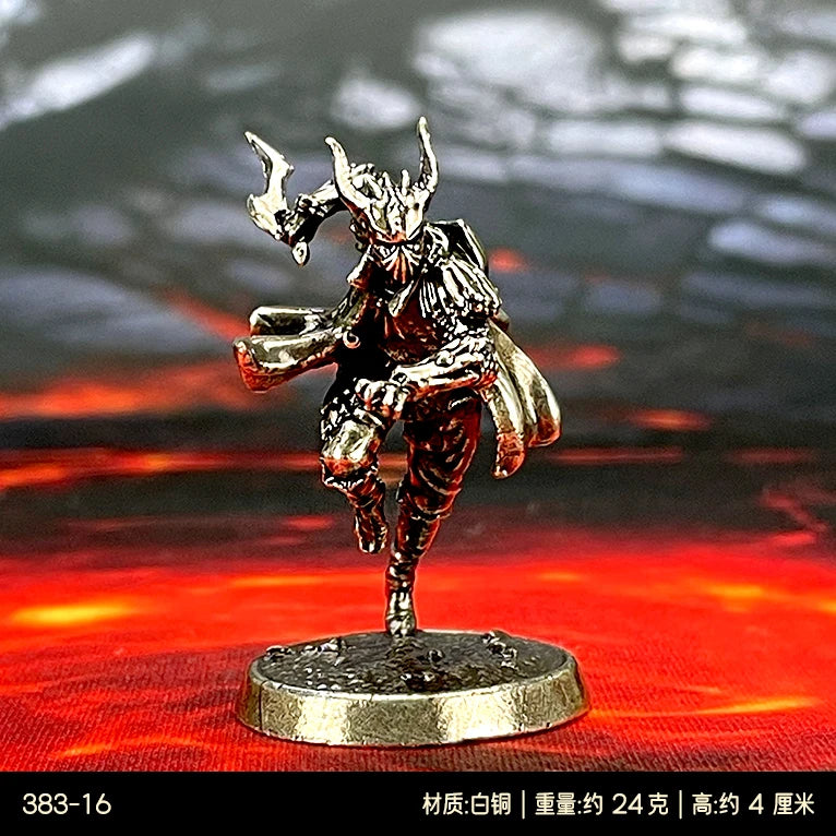 Brass War Chess Figurine Set — Painted Fantasy Miniatures
