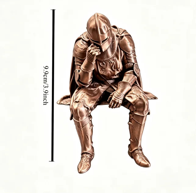 Medieval Knight Figurine — Armor Warrior Statue for Home & Office
