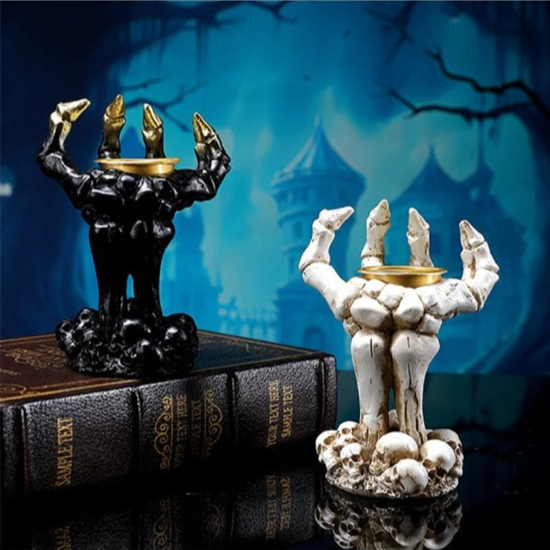 European Style Skull Candle Holder Decoration Halloween Party Atmosphere Decoration Creative Candle Light Decoration