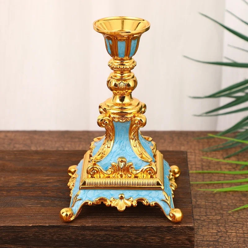 Vintage Metal Candlestick Holder — Elegant Single Taper Stand