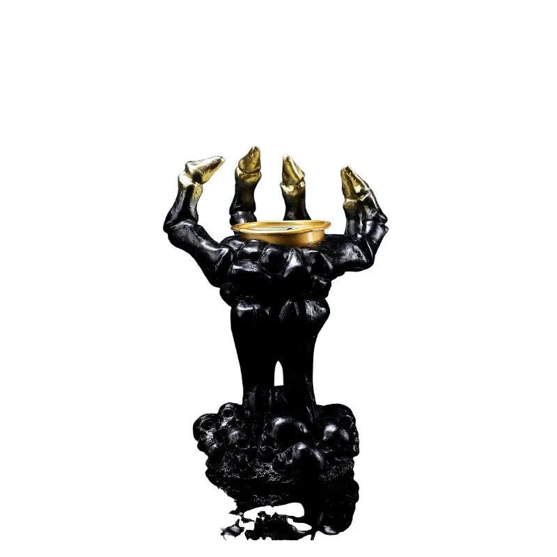 European Style Skull Candle Holder Decoration Halloween Party Atmosphere Decoration Creative Candle Light Decoration