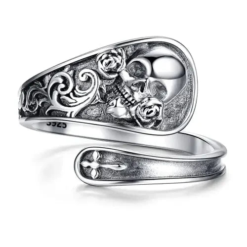 Butterfly Spoon Ring — Vintage Silver Adjustable Victorian Style Jewelry