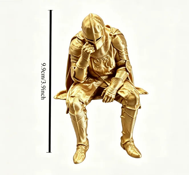Medieval Knight Figurine — Armor Warrior Statue for Home & Office