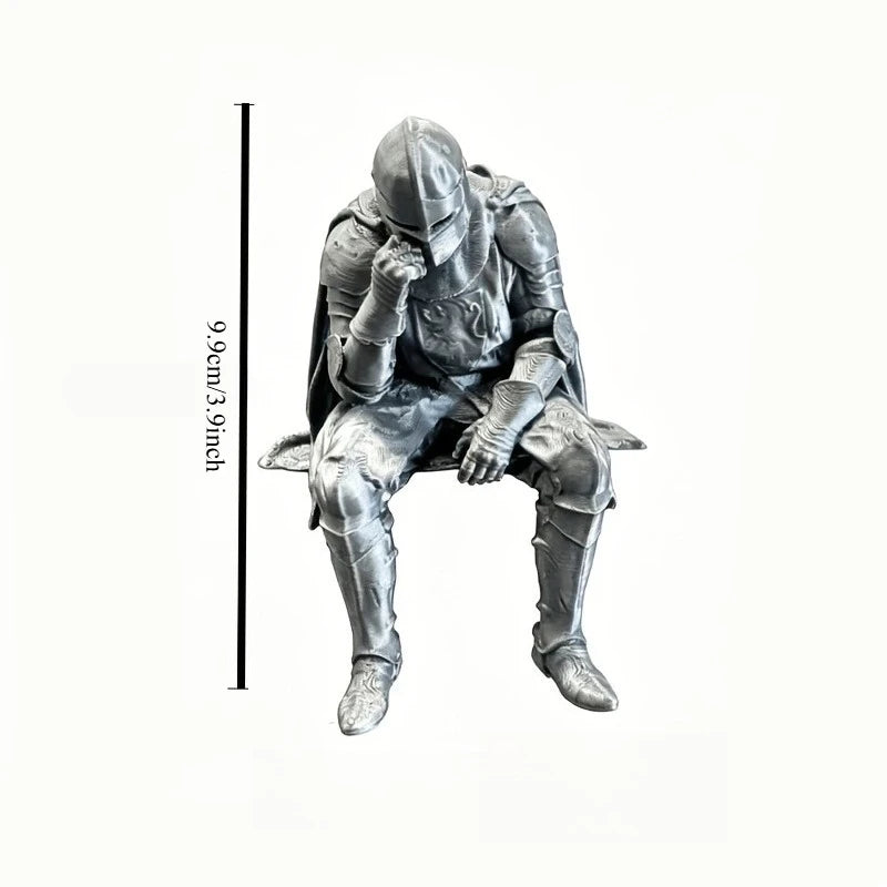 Medieval Knight Figurine — Armor Warrior Statue for Home & Office