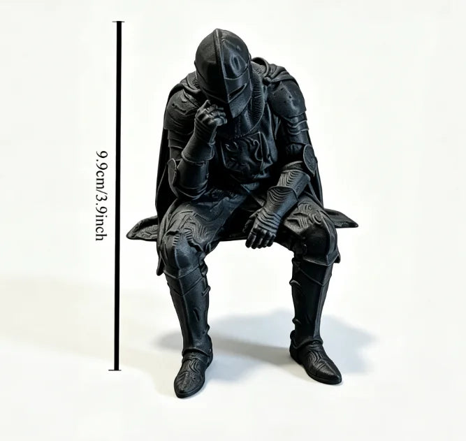 Medieval Knight Figurine — Armor Warrior Statue for Home & Office