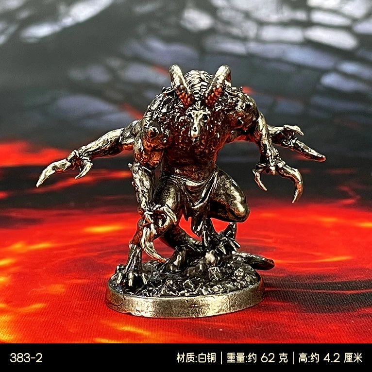 Brass War Chess Figurine Set — Painted Fantasy Miniatures