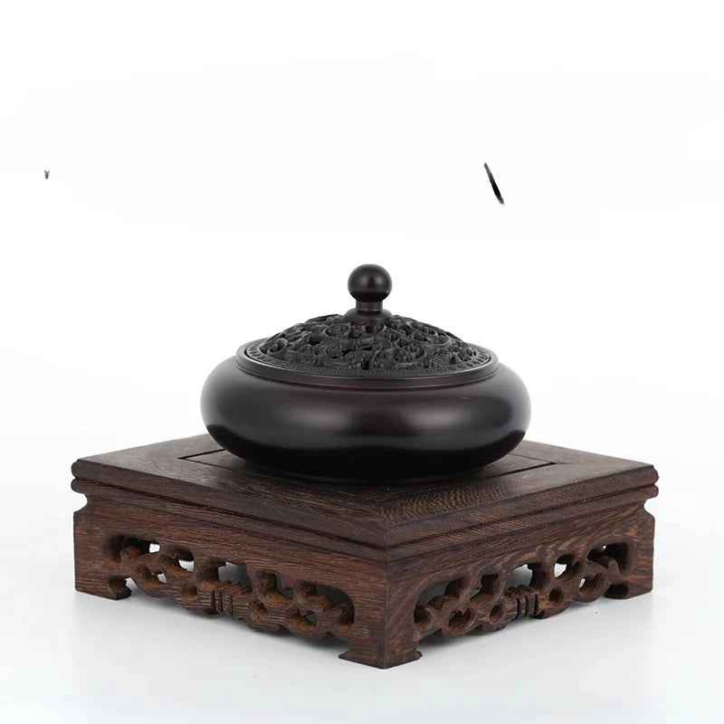 Brass Incense Burner — Vintage Coil Censer Home Decor
