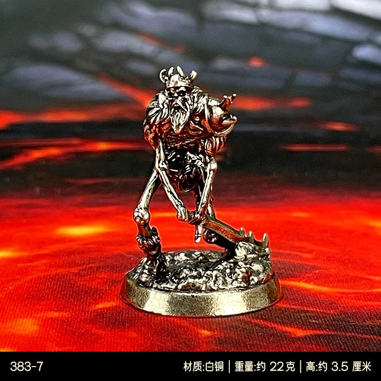 Brass War Chess Figurine Set — Painted Fantasy Miniatures
