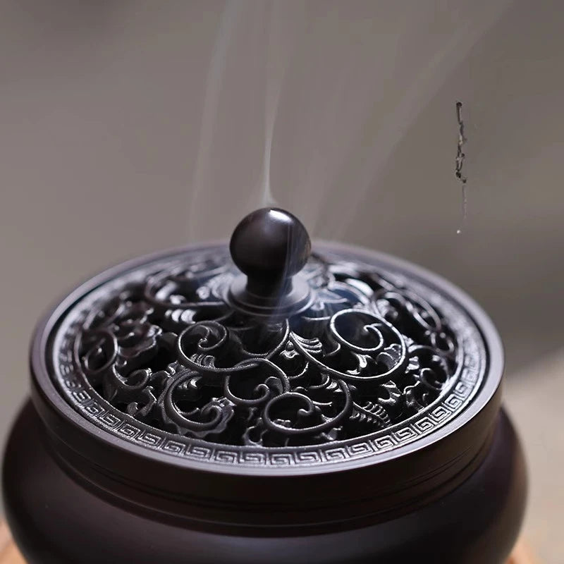 Brass Incense Burner — Vintage Coil Censer Home Decor
