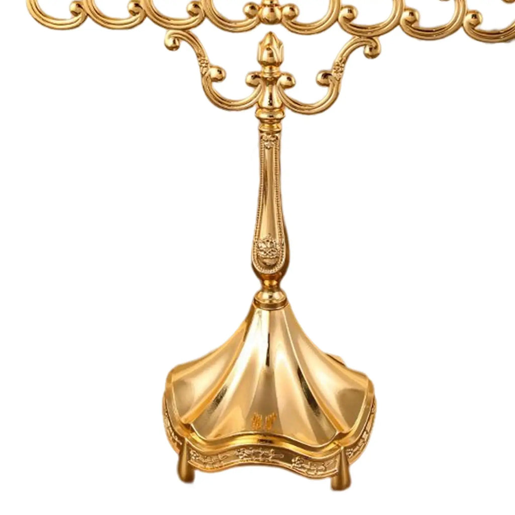 Hanukkah Menorah Candle Stands Tabletop 9 Branches Candle Holder for Christmas Exquisite Candlestick Table Home Decor