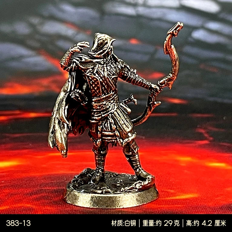 Brass War Chess Figurine Set — Painted Fantasy Miniatures