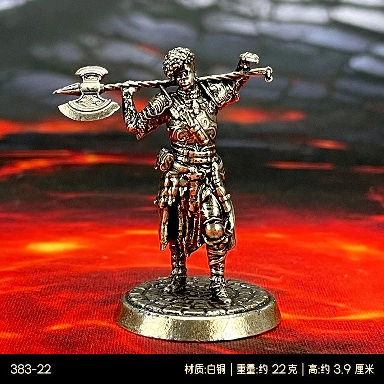 Brass War Chess Figurine Set — Painted Fantasy Miniatures