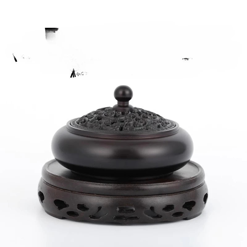 Brass Incense Burner — Vintage Coil Censer Home Decor