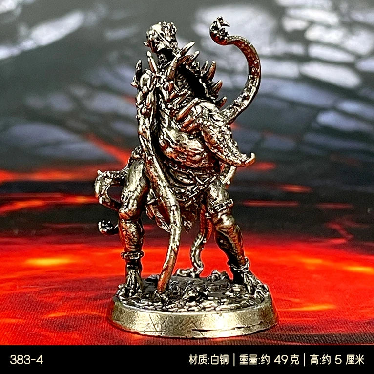 Brass War Chess Figurine Set — Painted Fantasy Miniatures
