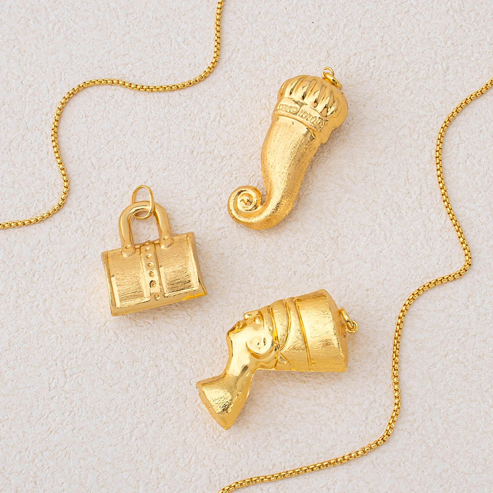 Pendant Necklace with Chain Luxury Gold Plated Dubai African Accessories For Women Men Hip Hop Jewelry Gift