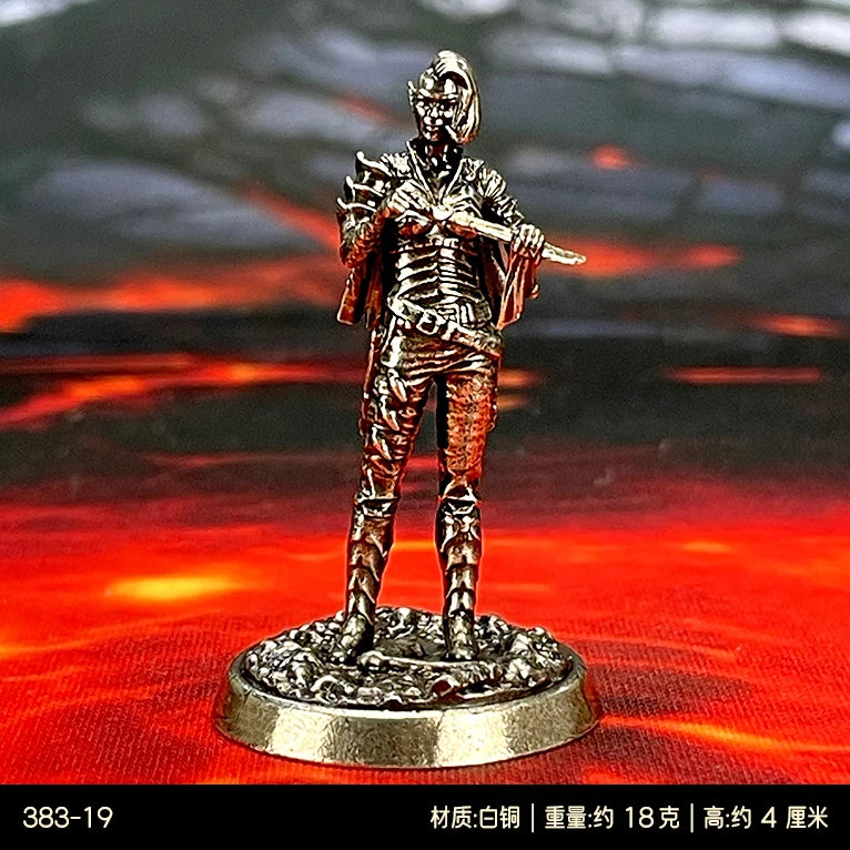 Brass War Chess Figurine Set — Painted Fantasy Miniatures