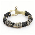 Templar Knight Paracord Bracelet — Woven Adjustable Medieval Talisman