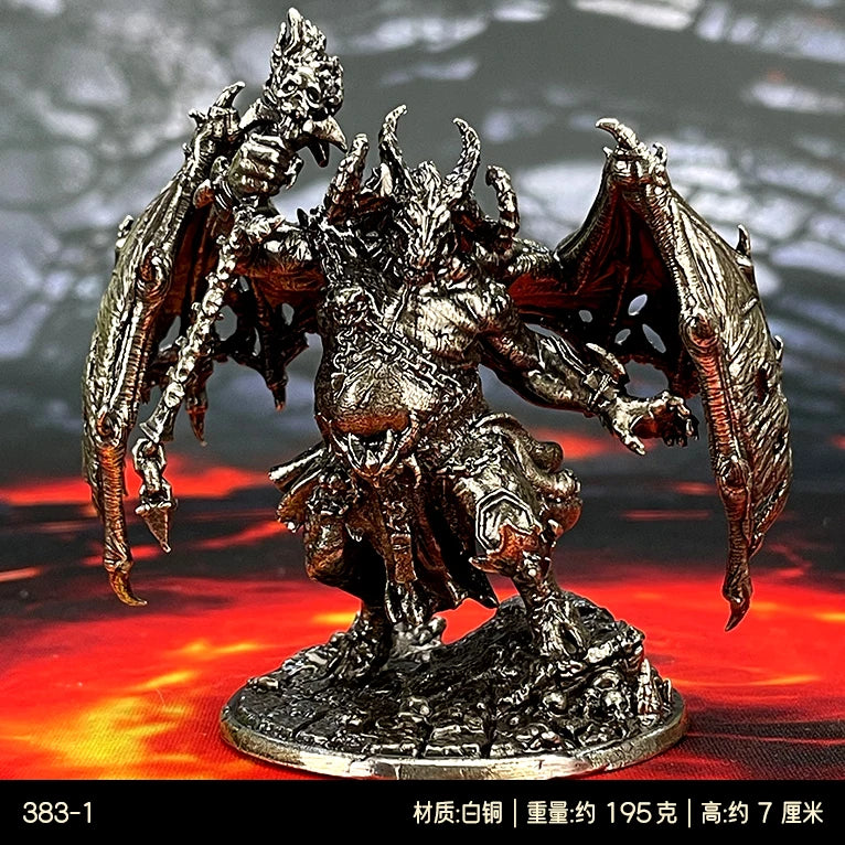 Brass War Chess Figurine Set — Painted Fantasy Miniatures