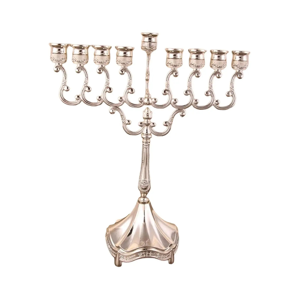 Hanukkah Menorah Candle Stands Tabletop 9 Branches Candle Holder for Christmas Exquisite Candlestick Table Home Decor