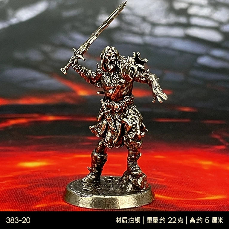 Brass War Chess Figurine Set — Painted Fantasy Miniatures