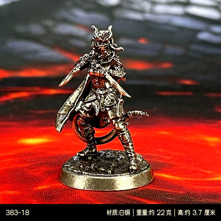 Brass War Chess Figurine Set — Painted Fantasy Miniatures