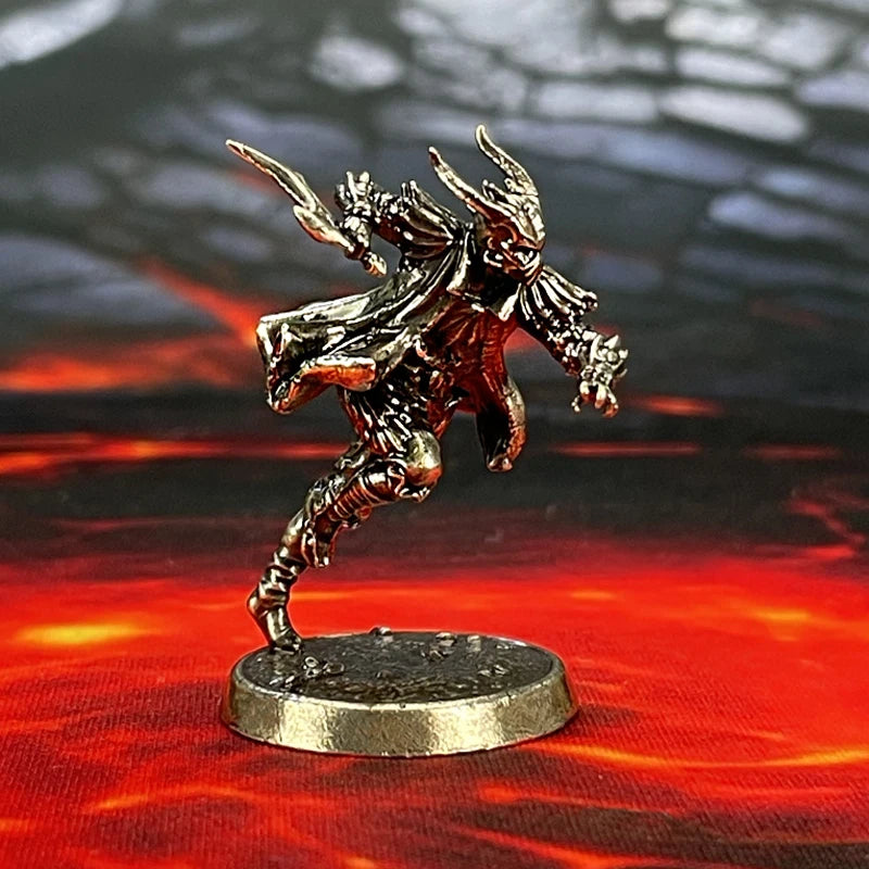 Brass War Chess Figurine Set — Painted Fantasy Miniatures