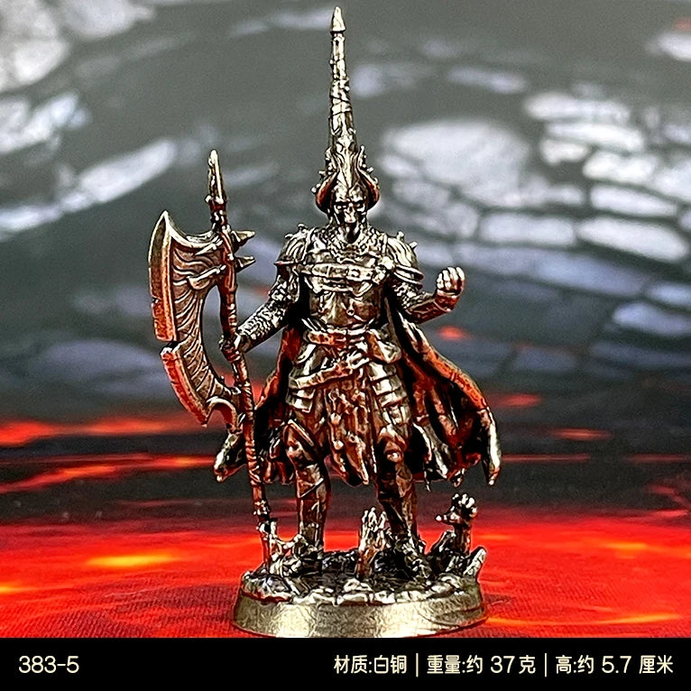 Brass War Chess Figurine Set — Painted Fantasy Miniatures